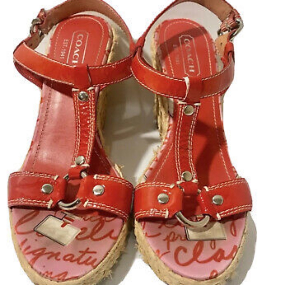 Coach Espadrille Red Heel